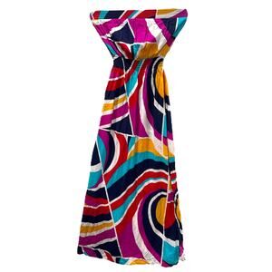AQUA Women's Multicolored Geometric Pattern Maxi Dress Sz M